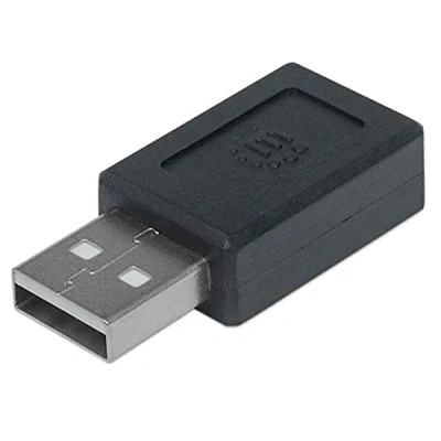 Afbeelding van Manhattan USB 2.0 Adapter [1x A Stekker 1x C bus] past op beide manieren