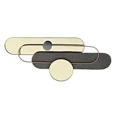 Afbeelding van Wanddecoratie DKD Home Decor Grijs Gouden Metaal PVC Modern (96 x 5 40,6 cm)
