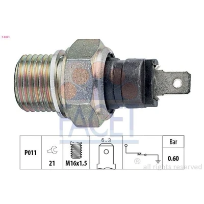 Afbeelding van FACET 7.0021 Oliedruksensor M16x1,5 1 Made in Italy OE Equivalent PEUGEOT: Partner I Van, 206 Hatchback, 205 Convertible, CITROËN: Xsara Picasso
