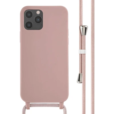 Afbeelding van imoshion Siliconen hoesje met koord voor de iPhone 12 (Pro) Sand Pink
