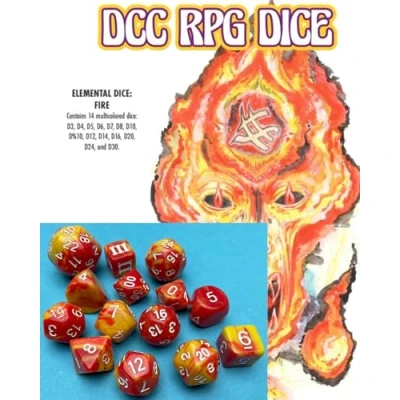 Afbeelding van DCC RPG Dice Set Elemental Dice: Fire