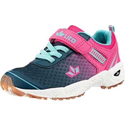 Afbeelding van LICO Barney Sneakers laag voor kinderen, Maat: 28, Marine/pink/türkis Imitatieleer/ textiel