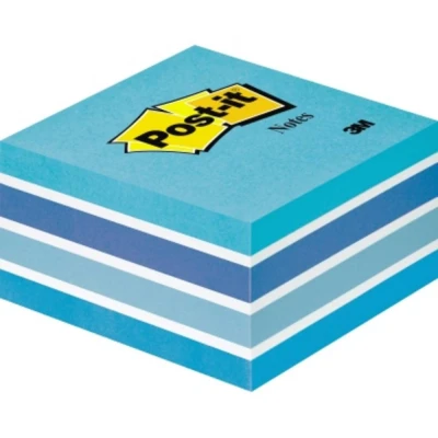 Afbeelding van Memoblok 3M Post it 2028 76x76mm kubus pastel blauw