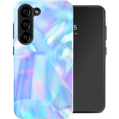 Afbeelding van Selencia Hoesje Geschikt voor Samsung Galaxy S23 Vivid Backcover Holographic Blue Dream