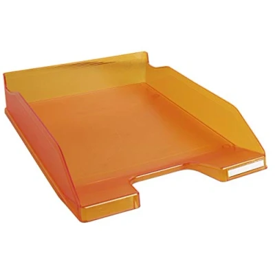 Afbeelding van Exacompta Ref. 11346D Set met 6 brievenbakjes COMBO MIDI Afmetingen 34,6 x 25,5 6,5 cm voor documenten in het formaat DIN A4 kleur Tangerine doorschijnend