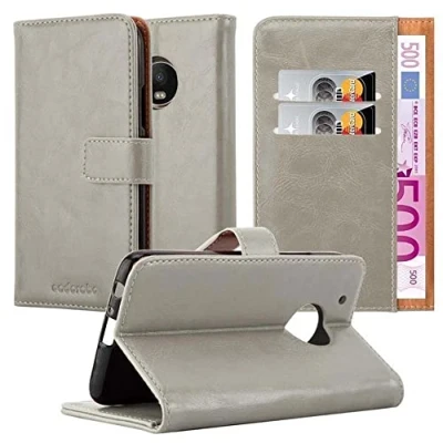 Afbeelding van Cadorabo Hoesje geschikt voor Motorola MOTO G5 PLUS in CAPPUCCINO BRUIN Beschermhoes met magnetische sluiting, standfunctie en kaartvakje Book Case Cover Etui