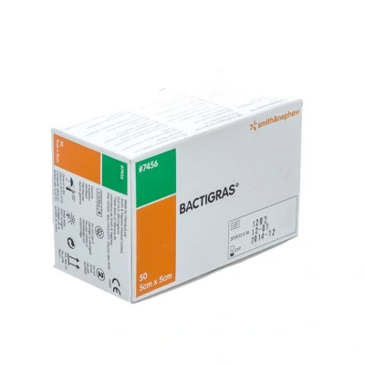 Image de Bactigras Pansement 5cmx 5cm 50 7456