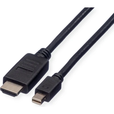 Afbeelding van ROLINE Mini DisplayPort Kabel, DP HDMI, M/M, zwart, 1 m