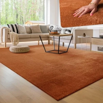 Afbeelding van Paco Home Tapijt voor woonkamer Eenkleurig Wasbaar Zacht kortstondig pooltje 100x200 cm