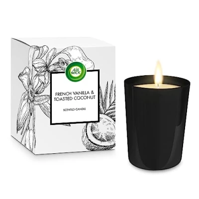Afbeelding van Air wick Geurkaars vanille en kokos, decoratieve kaars tot 40 uur brandduur