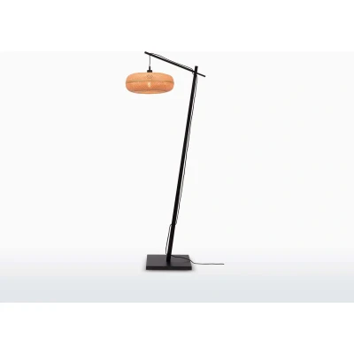 Afbeelding van GOOD&amp;MOJO Vloerlamp Palawan Bamboe ZwartNaturel 68x40x176cm