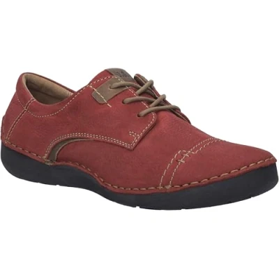 Afbeelding van Josef Seibel Fergey Sportieve veterschoenen, Dames, Maat: 38, Rot kombi Leer