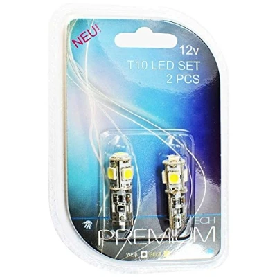 Afbeelding van M Tech Led W5W 12V Premium 5x diode Canbus Wit Set