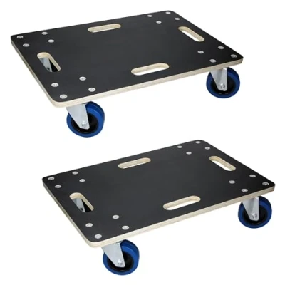 Afbeelding van meubelwagen met 4 zwenkwielen, 40 x 60 cm, draagvermogen tot 800 kg, gemaakt van CNC gefreesd multiplex
