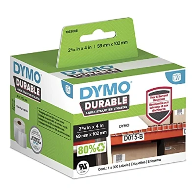 Afbeelding van Dymo Durable 2112290 Etiket Zwart op wit