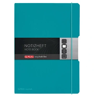 Afbeelding van Herlitz 50015986 Flex notitieboek, PP, 2 x 40 vellen, DIN A4, Caribisch gebied, turquoise