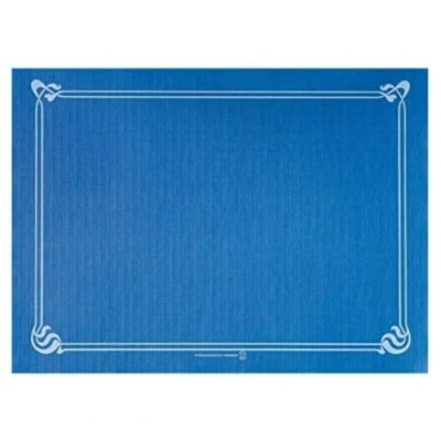 Afbeelding van Papieren Placemats blauw, motief wit 500 stuks (31x43cm)