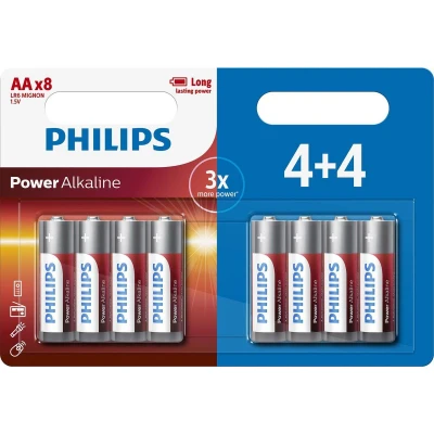 Afbeelding van Philips AA Power Alkaline Batterijen 8 stuks