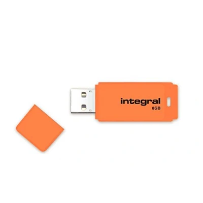 Image de Integral Europe INFD8GBNEONOR Clé USB 8 Go Néon Orange