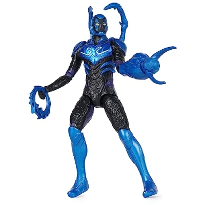 Afbeelding van DC Comics, Battle Mode actiefiguur Blue Beetle, 30,5 cm, lichten en geluiden, eenvoudig te plaatsen, filmsuperhelden voor jongens meisjes, vanaf 4 jaar