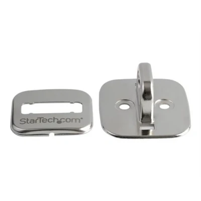 Image de StarTech.com Plaque de verrouillage pour câble sécurité en alliage zinc Point d&#039;ancrage antivol (LTANCHOR) Ancrage verrou argent P/N: LTLOCKNBL