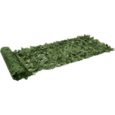 Afbeelding van Balkonscherm met donkergroene bladeren 200x75 cm
