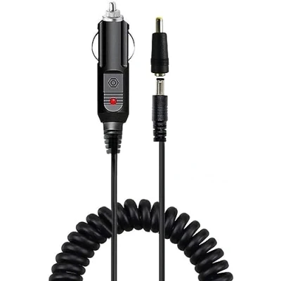 Afbeelding van DC auto stroomkabel 12V 24V schaalbare oplaadkabel voor draagbare dvd speler, auto, buscamera, DVR zwart