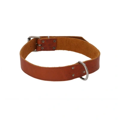 Afbeelding van Adori Halsband Vetleder Met Print Cognac Hondenhalsband 80x4.0 cm