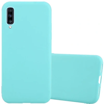 Afbeelding van Cadorabo Hoesje geschikt voor Samsung Galaxy A70 / A70s in CANDY BLAUW Beschermhoes gemaakt van flexibel TPU silicone Case Cover