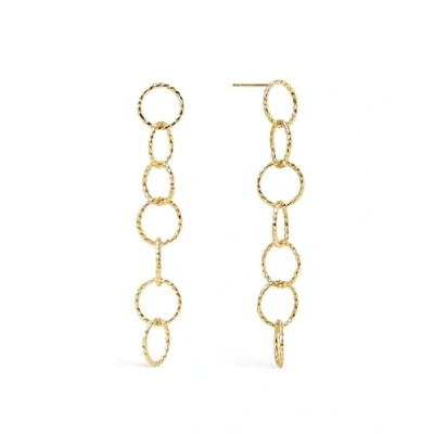 Afbeelding van Singularu Twist Circles AMP Oorbellen goldcoloured, Dames, Maat: One Size, Gold coloured