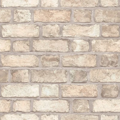 Afbeelding van Noordwand Homestyle Behang Brick Wall beige en grijs