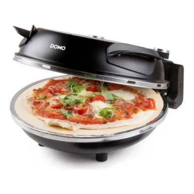 Afbeelding van DOMO Pizza Oven &#039;My Express Pizza&#039; zwart pizzaoven met steen