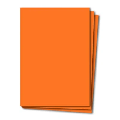 Afbeelding van Glüxx Agent 50 vellen gekleurd karton DIN A4 oranje 240 g/m² dik knutselkarton 21 x 29,7 cm voor fotoalbum, bedrukbare menukaart