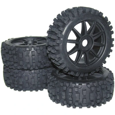 Afbeelding van Reely 1:8 Buggy Complete wielen Big Core 10 spaaks Zwart 4 stuk(s)