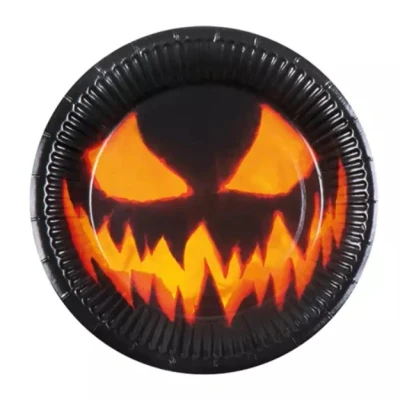 Afbeelding van Boland 10 Papieren bordjes Creepy Pumpkin Horror