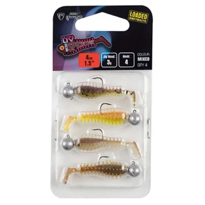 Afbeelding van Fox Rage Micro Spikey Fry Mixed UV Colour Pack Loaded Softbaits 4cm (3g) (4 stuks) Shad