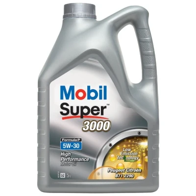 Afbeelding van Mobil Super 3000 Formula P 0W 30 5L Motorolie 153779 PEUGEOT: 5008 I, 208 I Hatchback, 206 CITROËN: Berlingo II, II Van