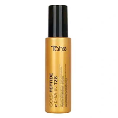 Afbeelding van Tahe Gold Peptide α keratine T28 Serum voor beschadigd haar met multipeptiden, plantaardige en vloeibaar goud, 100 ml