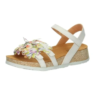 Afbeelding van Think! KOAK Riemchen Sandalen met sleehak, Dames, Maat: 41, Bianco kombi