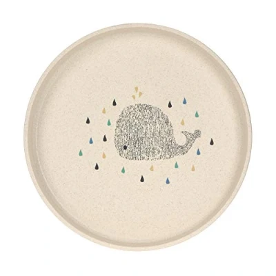 Image de LÄSSIG Assiette enfant sans mélamine, BPA, pour lave vaisselle et micro ondes/Plate Little Water Whale