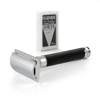 Afbeelding van Edwin Jagger double edge safety razor 3D diamond zwart chroom