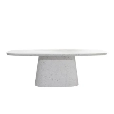 Afbeelding van Light &amp; Living Deens Ovale Eettafel Hamura Terrazzo 220 x 105cm