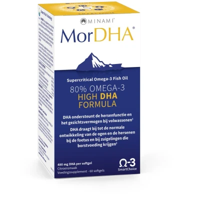 Afbeelding van MorDHA 80% Omega 3 High DHA Formule Capsules