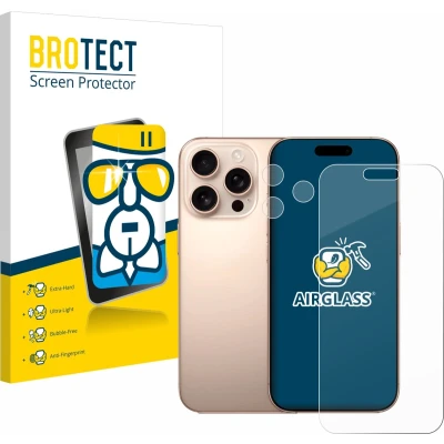 Afbeelding van BROTECT Screenprotector voor Apple iPhone 16 Pro Max (Voor+Camera) Folie Beschermfolie Beschermglas transparant