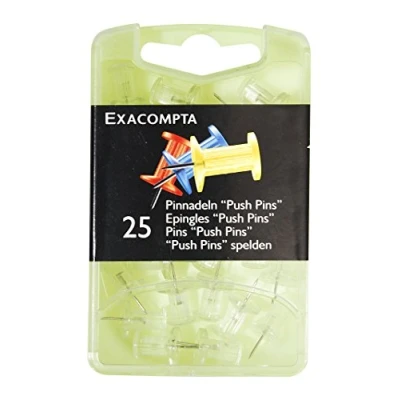 Image de Boîte de 25 épingles push pins hauteur pointe 7mm