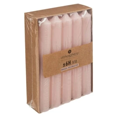 Afbeelding van Atmosphera Kaarsen, roze, 16 cm, 10 Stuk
