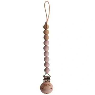 Afbeelding van Mushie Speenkoord Eva blush/wood