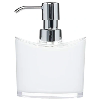 Afbeelding van MSV Zeeppompje/dispenser Aveiro PS kunststof wit/zilver 11 x 14 cm 260 ml