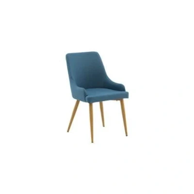 Afbeelding van Plaza eetkamerstoel blauw.
