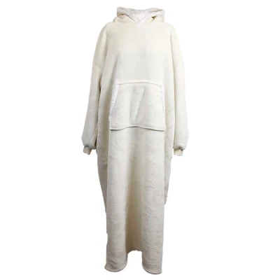 Afbeelding van Unique Living Hoodie Oversized Dove White 75x150cm
